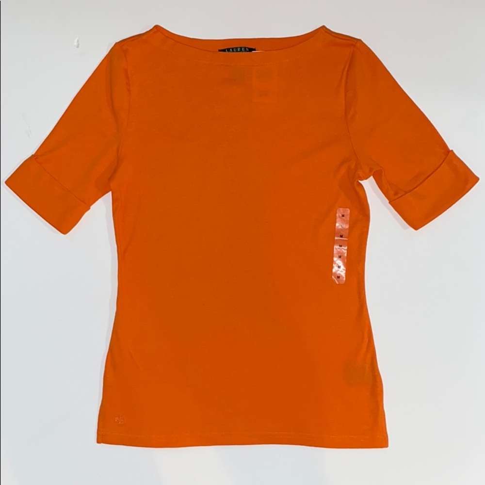 New Lauren Ralph Lauren women’s orange shirt